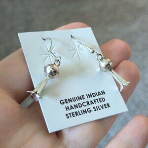 Squash Blossom Sterling Silver Earrings
